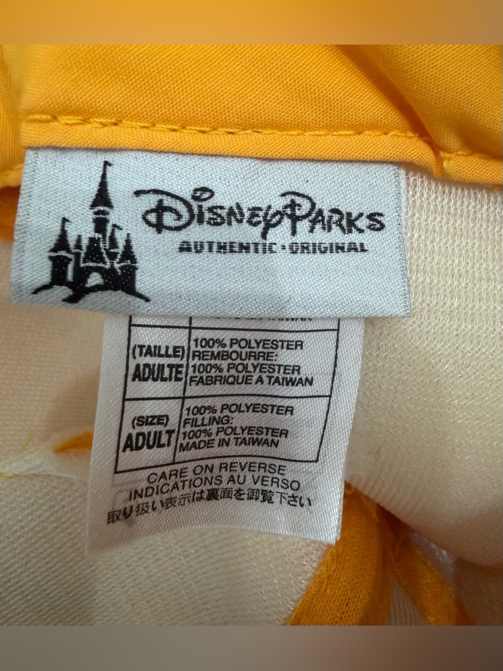 Disney Parks Foam Pluto Dog Face Floppy Ears Hat Yellow Size Adult elastic back - Picture 3 of 3